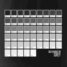 50 barevných odstínů šedi