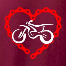 Moto srdce řetěz - enduro