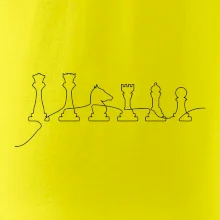 Šachové figurky v řadě - obrys