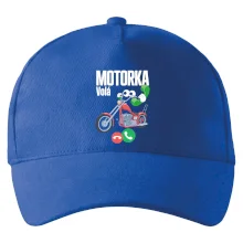 Karikatura motorka chopper volá