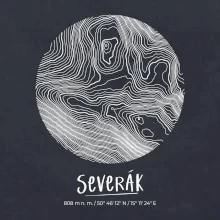 Severák - vrstevnice v kruhu