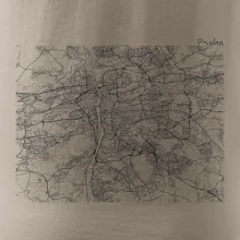 Mapy měst černobílé Praha