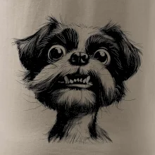 Černobílá karikatura Ši-tzu