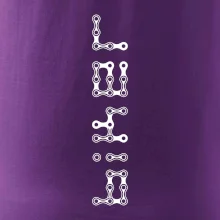 Biker nápis na výšku řetěz