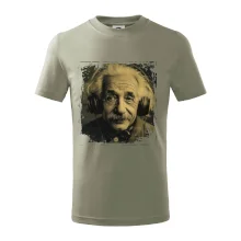 Albert se sluchátky