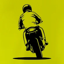 Motorkář na zádech - silnice