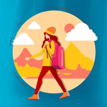 Barevný párový motiv na hory