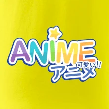 Anime nápis duhový