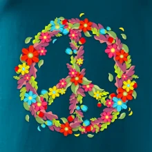 Peace symbol červené květiny