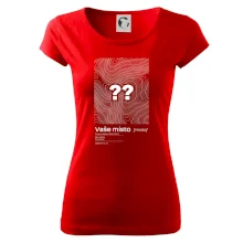 Vaše místo - vrstevnice v obdélníku