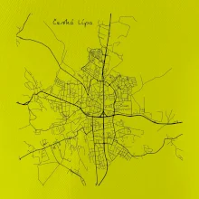 Česká Lípa - Mapa černobílá