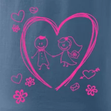 Svatba - kreslené srdce