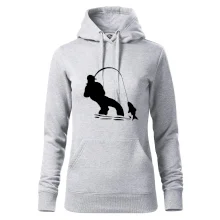 Rybář tahající rybu