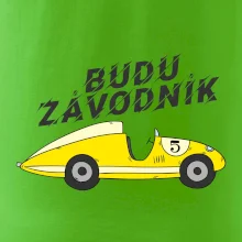 Budu závodník žluté  auto