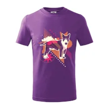 Pes abstrakce fialový