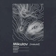 Mikulov - vrstevnice v obdélníku