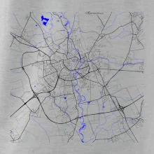 Olomouc - Mapa s vodními toky