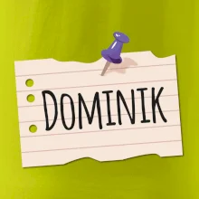 Papírek se jmenovkou - prso - vlastní jméno