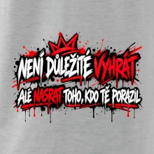 Není důležité vyhrát - pouliční graffiti s červenými tahy