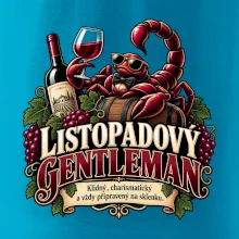 Listopadový gentleman se sklenkou červeného vína