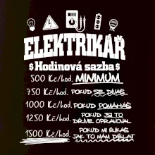Elektrikář hodinová sazba