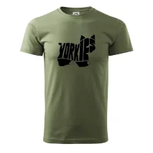 Jorkšírský teriér - Yorkie - Nápis v těle Jorkšírský teriér - Yorkie - Nápis v těle