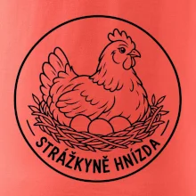 Strážkyně hnízda slepice v emblému