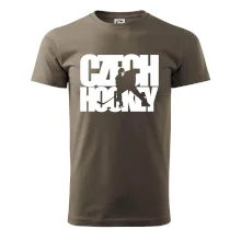 Czech hockey - nápis s hokejistou - Mistrovství světa v ledním hokeji 2026