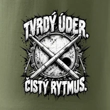 Tvrdý úder čistý rytmus - černobílé zkřížené paličky