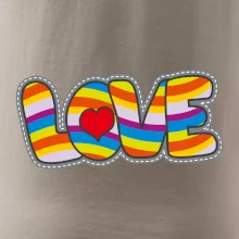 Love nápis duhový