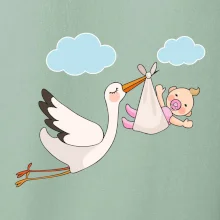 Čáp čekáme miminko - holka