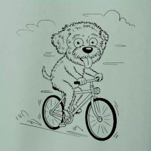 Lagotto romagnolo karikatura na kole černá