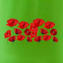 Vlčí mák v řadě