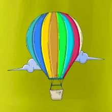 Horkovzdušný balon v oblacích