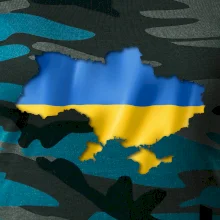 Ukrajina vlajka mapa