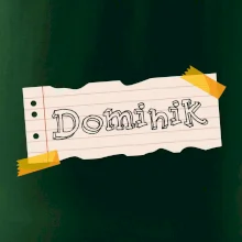 Papírek se jmenovkou - vlastní jméno