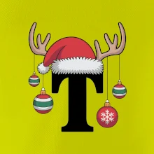 Vanoční rodinná trička - písmeno a čepice