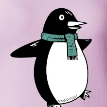 Tučňák se zelenou šálou