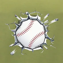 Baseball míč v triku