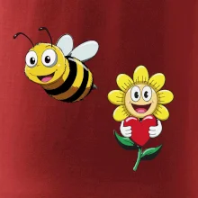 Parové triko - Včela a květina