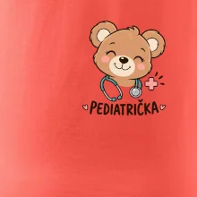 Pediatrička s medvídkem a stetoskopem - malý potisk