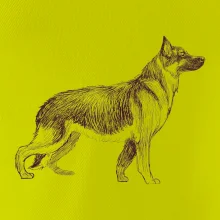 Německý ovčák -  kreslený skica