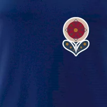 Folklor na prsu květina kulatá