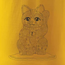 Kočka mávající mandala