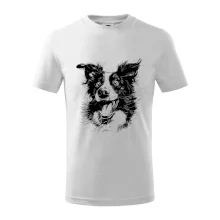 Černobílá karikatura Border kolie