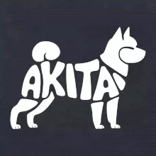 Akita Inu - Nápis v těle