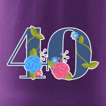 Květinové číslo kreslené - 40
