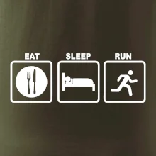 Eat sleep run čtverce