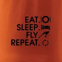 Eat sleep fly repeat - skoky na lyžích