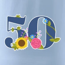 Květinové číslo kreslené - 50